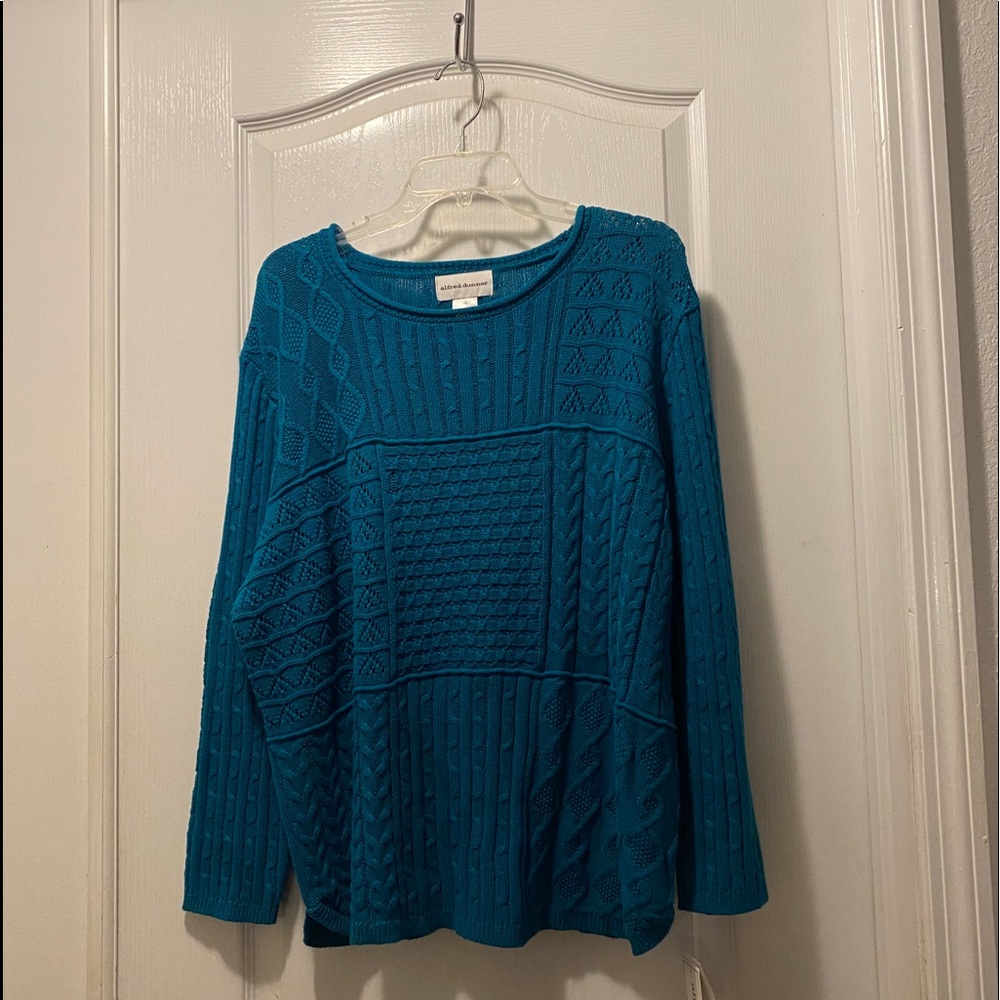 Sweater Mixed Stitch Patchwork Texture - Picture 11 of 11